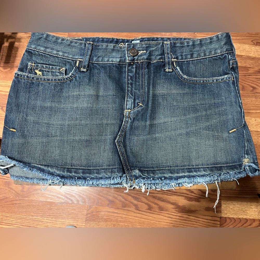 Abercrombie & Fitch Dark Blue Denim Skirt